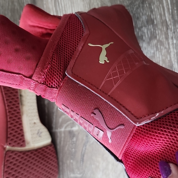 Puma Rubber Fierce Core Mono High Pull On Unisex Sneakers Red - Picture 10 of 14